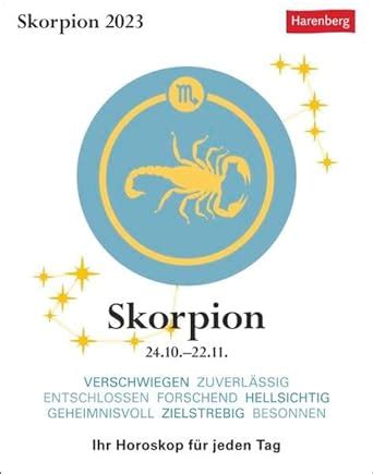 horoskop skorpion jeden tag|Skorpion